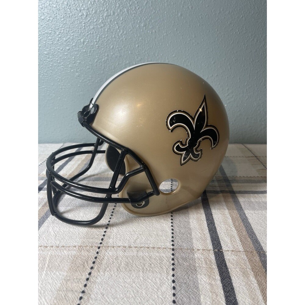 New Orleans Saints Franklin Football Helmet - Youth NFL Toy Gold Display